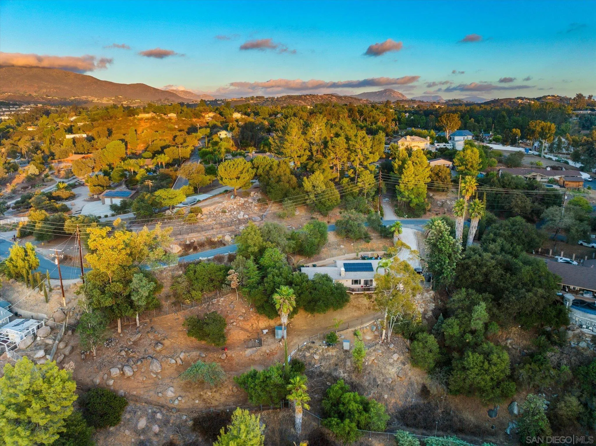 1714 Foss Road Alpine, CA 91901 - Photo 53 of 62 an aerial view of residential houses with outdoor space and trees