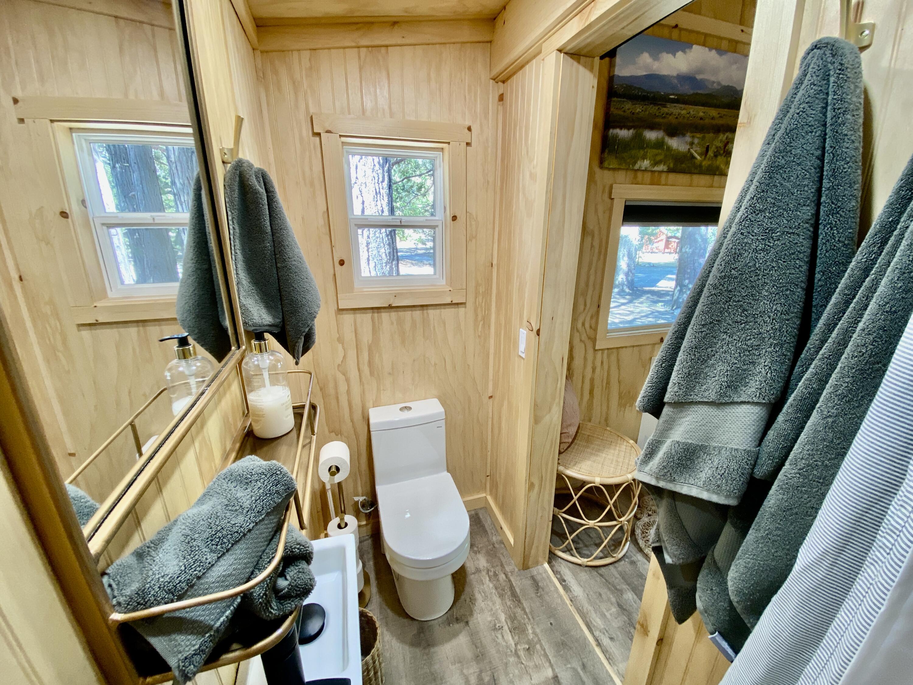 53080 4s02 Idyllwild, CA 92549 - Photo 34 of 77 a bathroom with a toilet sink and mirror
