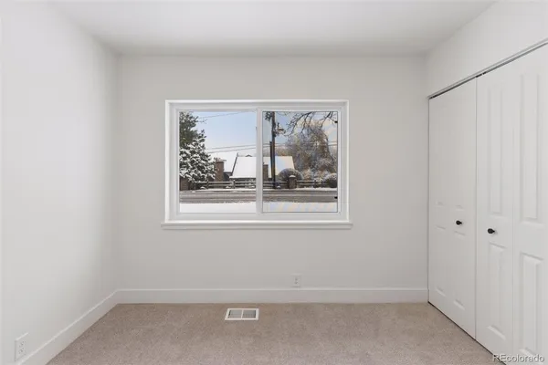 an empty room with a window