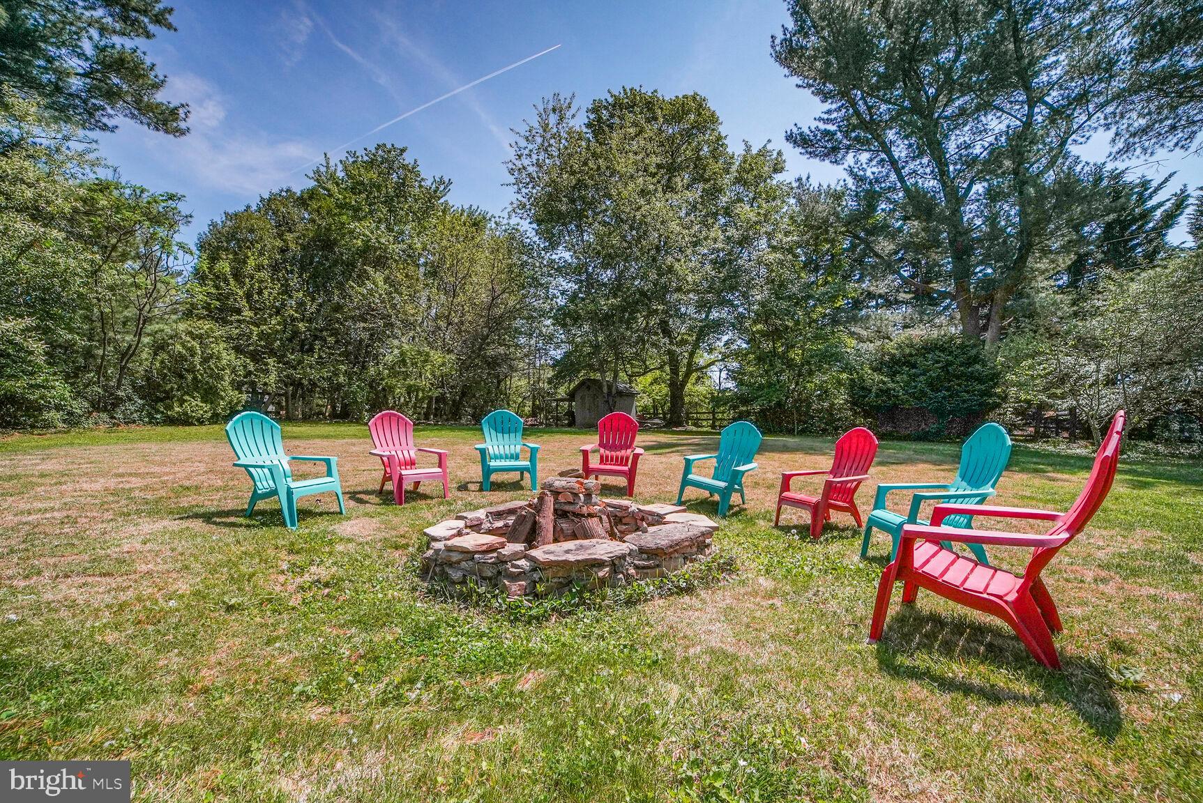 7549 Cherry Tree Drive Fulton, MD 20759 - Photo 47 of 64 Backyard stone firepit