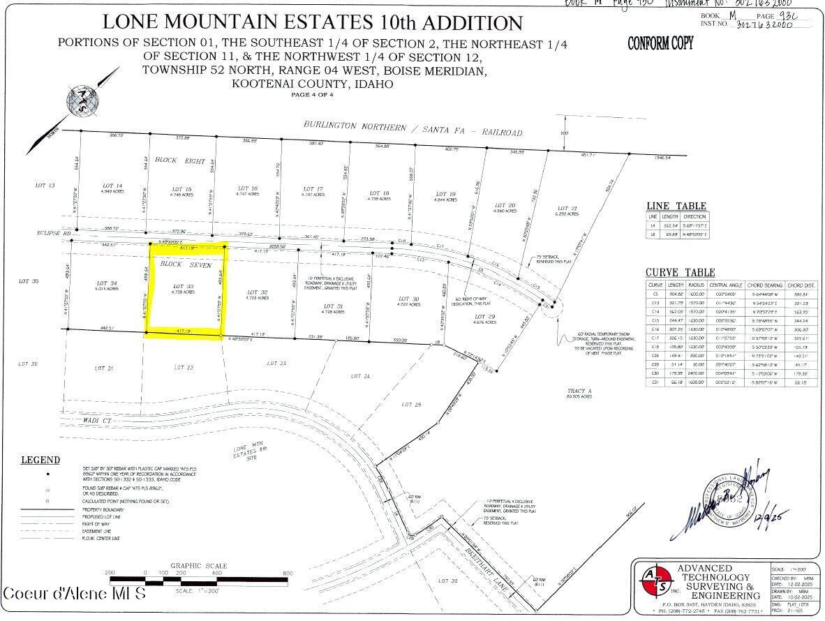 23738 North Eclipse Road Rathdrum, ID 83858 - Photo 4 of 5 Plat