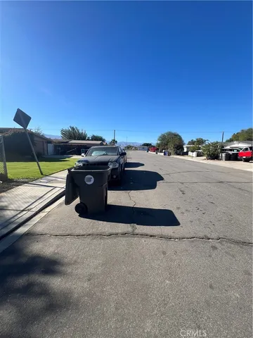 a view of a terrace with city view