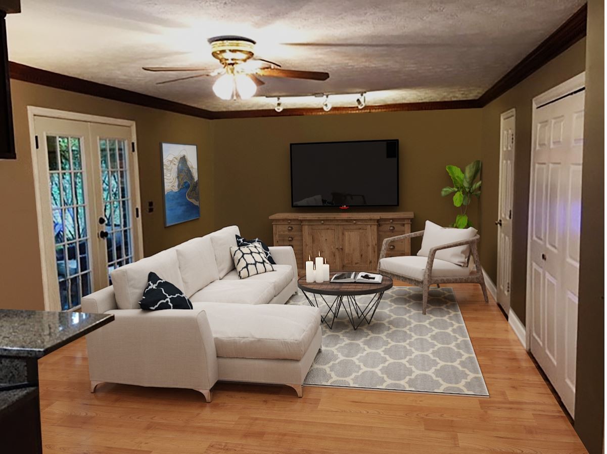 2445 Ravine Drive Nashville, TN 37217 - Photo 12 of 26 a living room with furniture and a flat screen tv