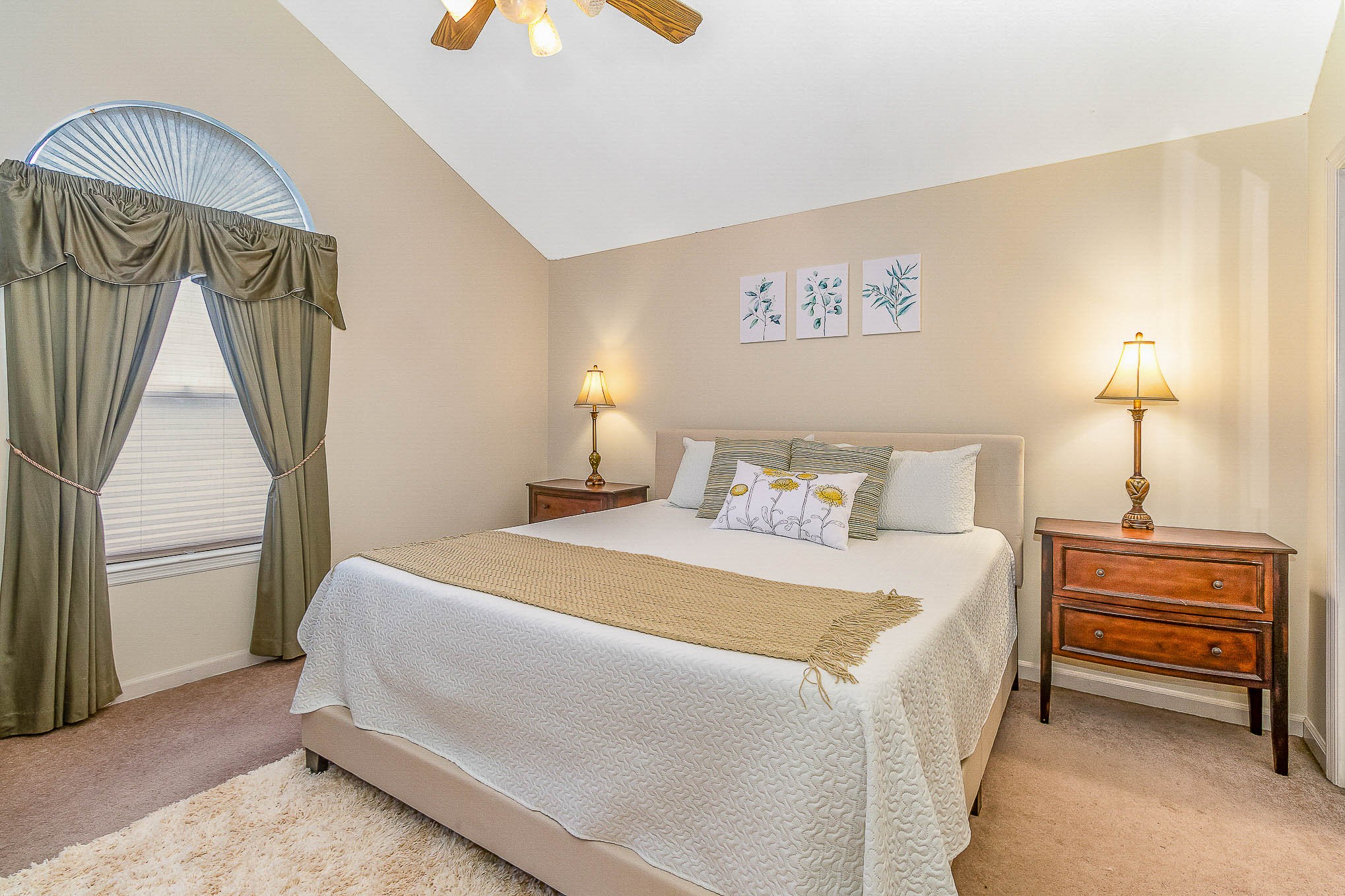 2445 Ravine Drive Nashville, TN 37217 - Photo 15 of 26 a bedroom with a bed and a chandelier