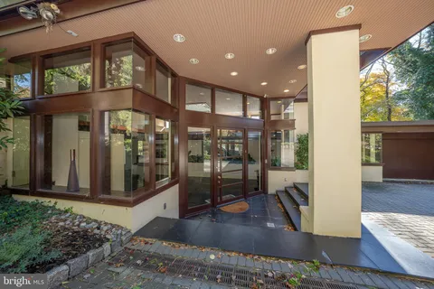 a view of a building stairs