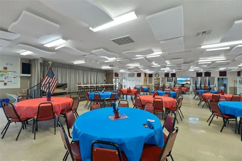 a view of a dining area with furniture