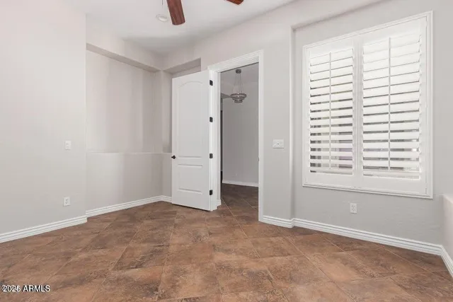 an empty room with a window