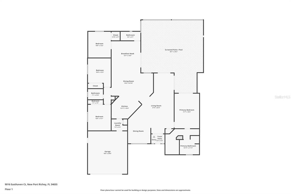 9016 Easthaven Court New Port Richey, FL 34655 - Photo 38 of 38 a picture of a floor plan