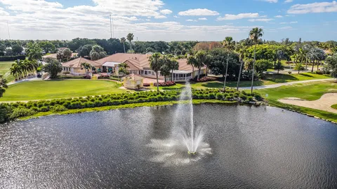 a view of a lake with a city view