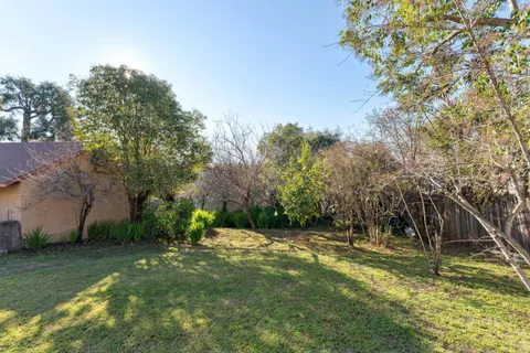 a view of a backyard