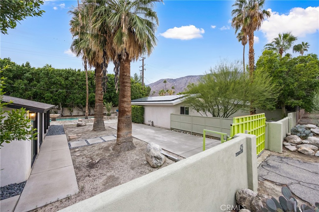435 East Chuckwalla Road Palm Springs, CA 92262 - Photo 14 of 24 a view of a backyard with potted plants