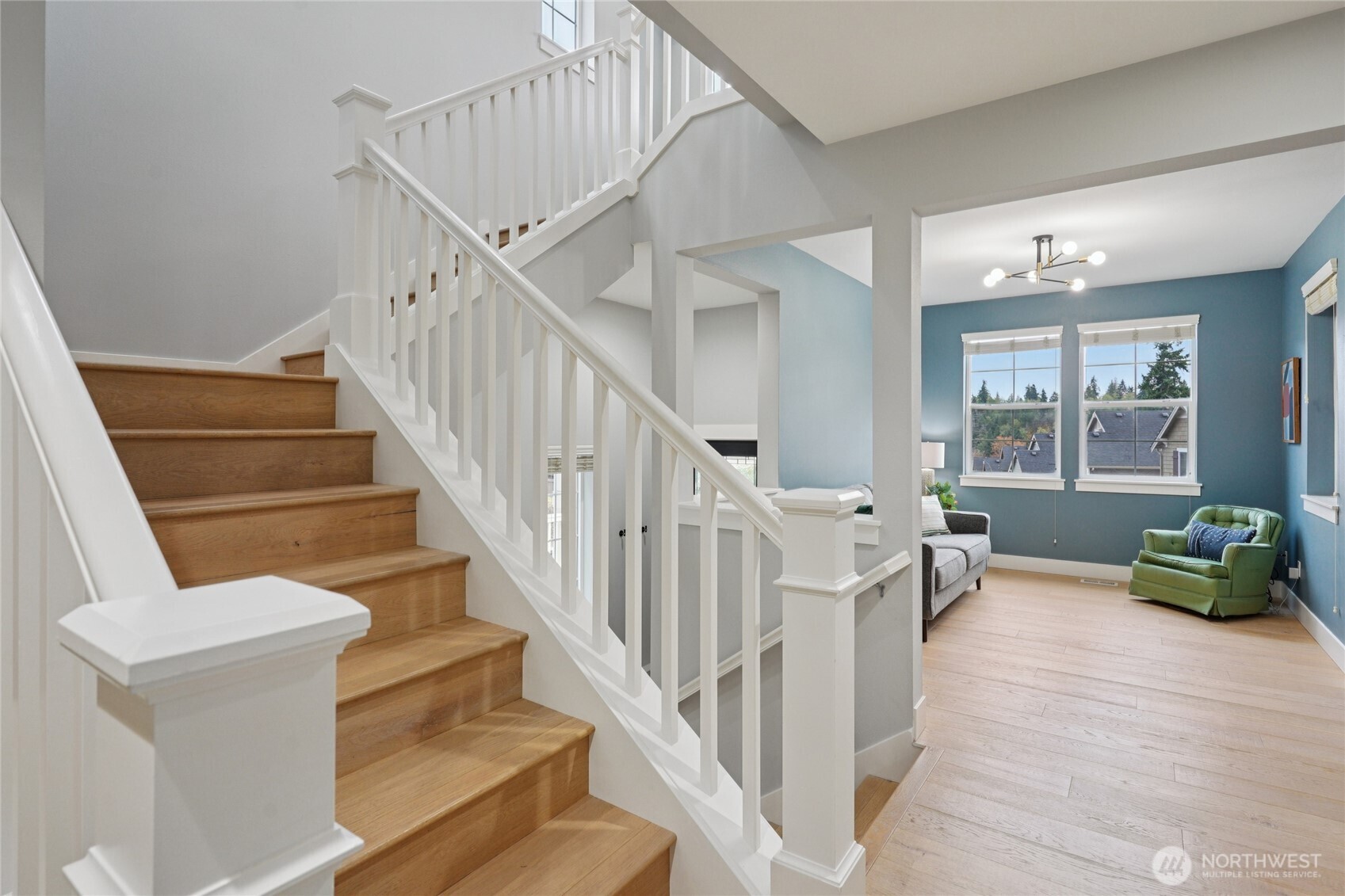 6523 128th Place Southwest Edmonds, WA 98026 - Photo 16 of 35 a view of entryway and hall with wooden floor