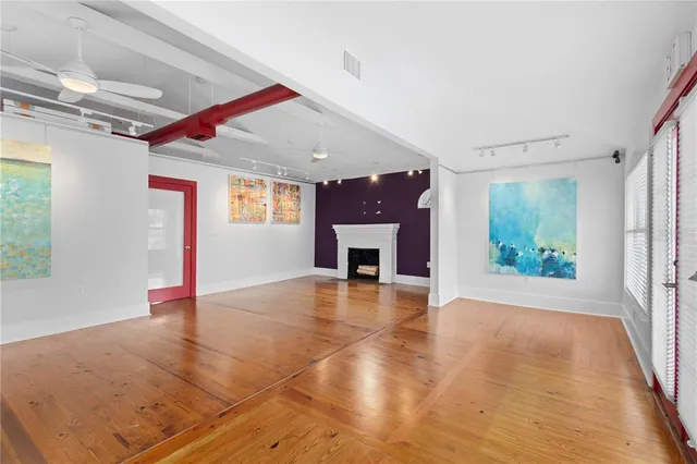 a view of an empty room and window