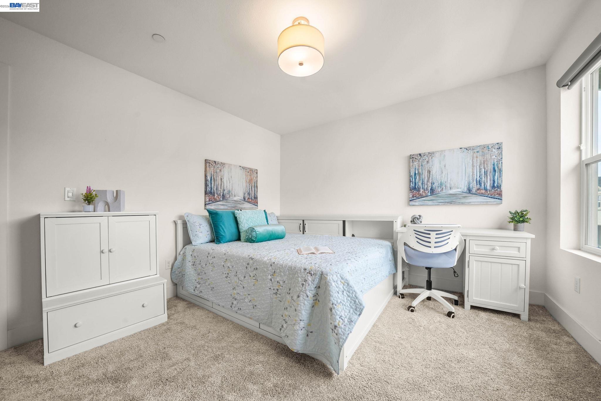 9034 Rudder Way Newark, CA 94560 - Photo 16 of 42 a spacious bedroom with a bed and a cabinets