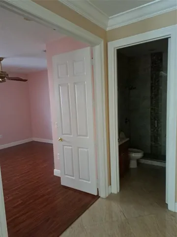 a view of bathroom with a toilet
