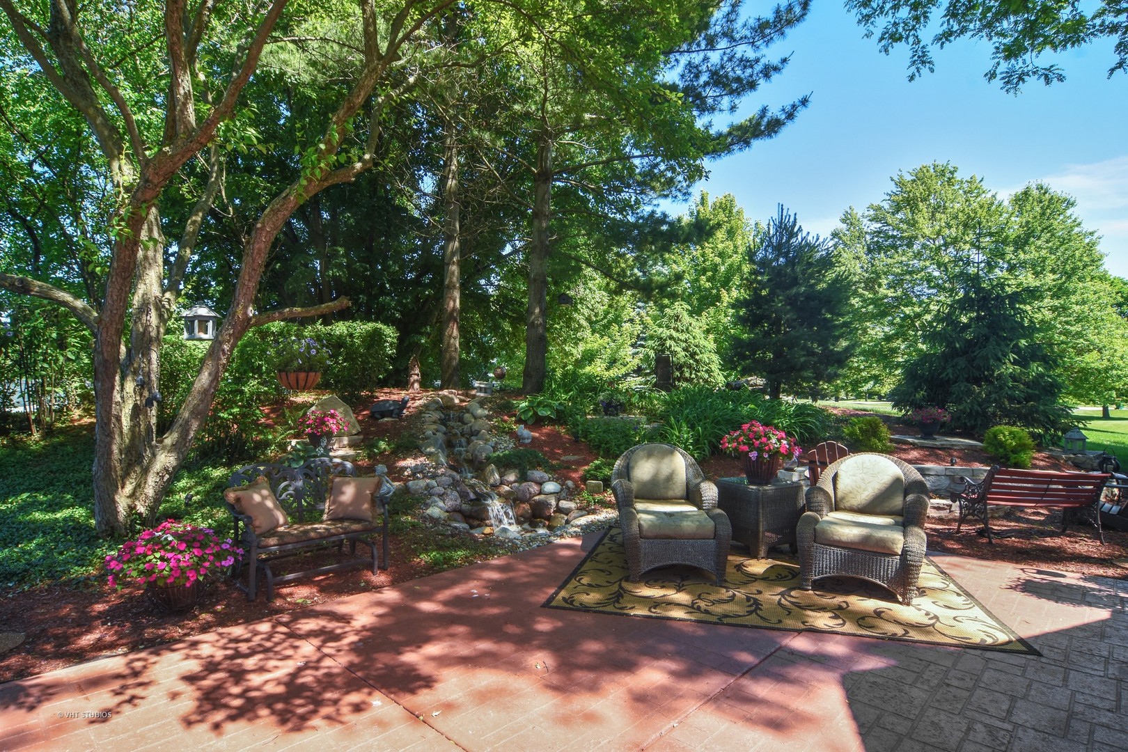 20755 North Weatherstone Road Kildeer, IL 60047 - Photo 38 of 61 a view of a backyard with sitting area and furniture