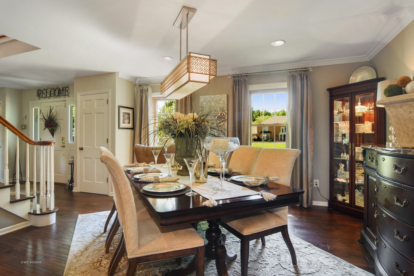 20755 North Weatherstone Road Kildeer, IL 60047 - Photo 10 of 61 a view of a dining room with furniture window and wooden floor
