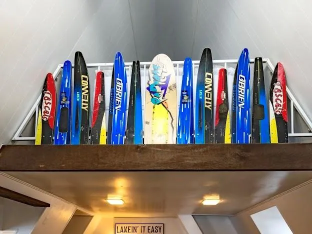 a living room with a rug