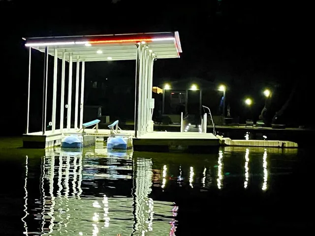 a view of a golf course with outside space