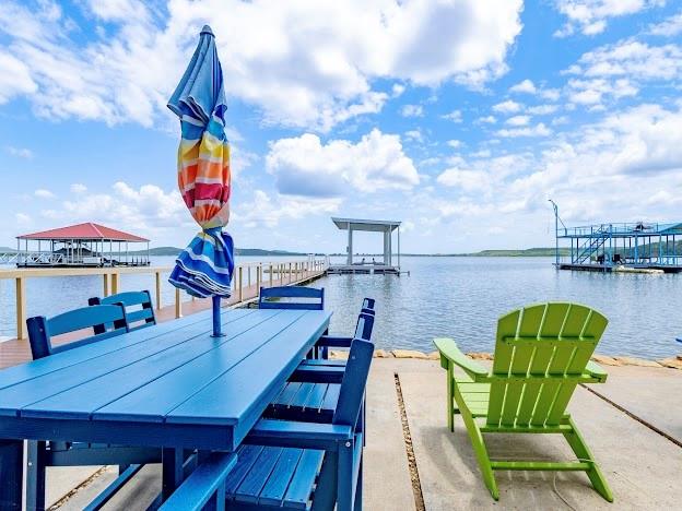 3817 Blue Fin Road Caddo, TX 76429 - Photo 8 of 40 a view of a chairs and table in the terrace