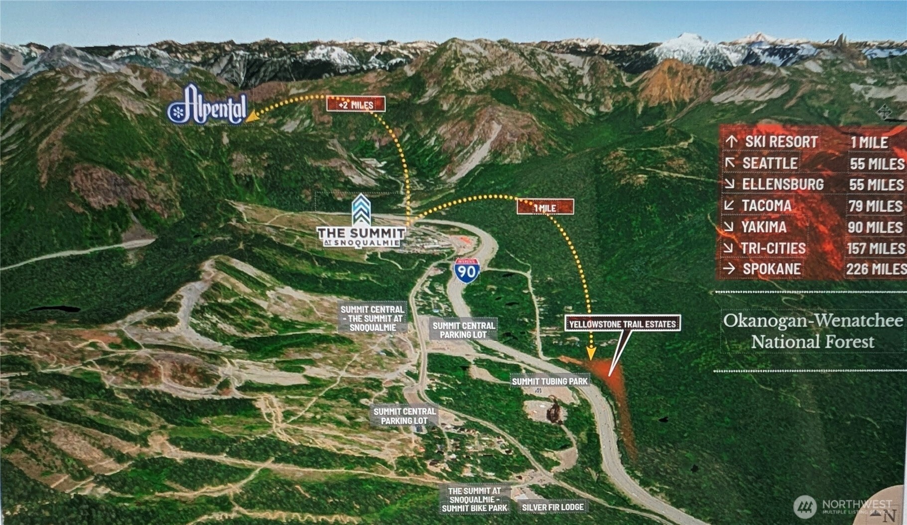 7 Yellowstone Estates Road Snoqualmie Pass, WA 98068 - Photo 5 of 7 a picture of street view with a garden