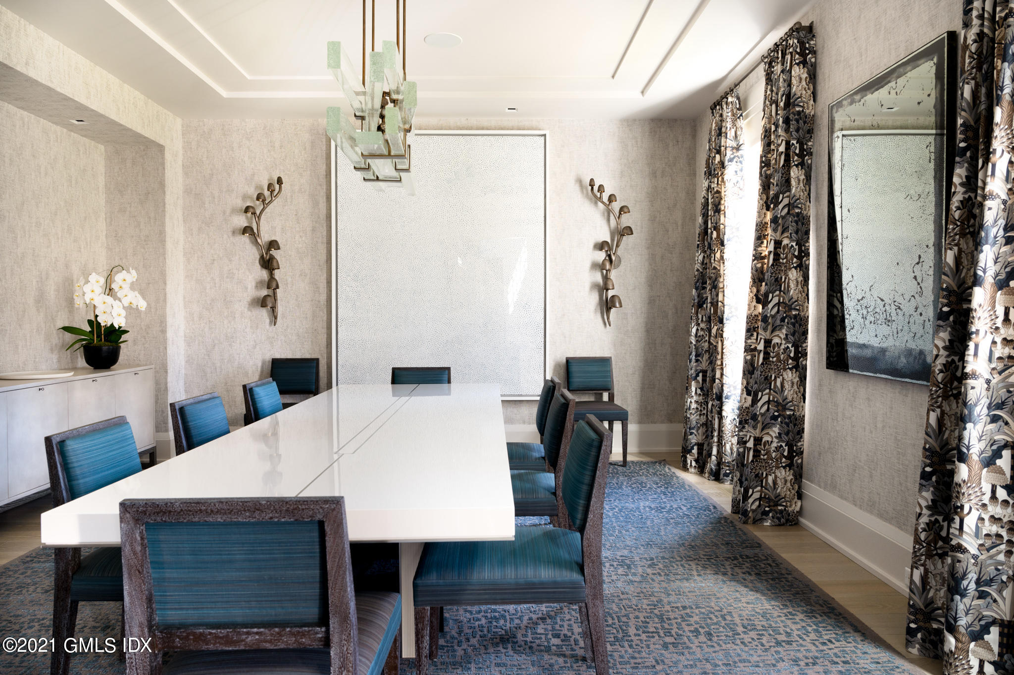 425 North Maple Avenue Greenwich, CT 06830 - Photo 4 of 30 a view of a dining room with furniture window and wooden floor