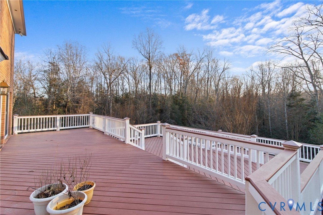 1517 Old Church Road Mechanicsville, VA 23111 - Photo 41 of 50 Deck featuring a forest view