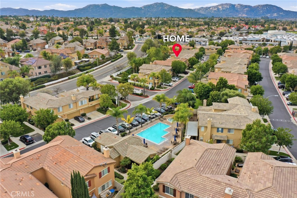 33433 Emerson Way, Unit A Temecula, CA 92592 - Photo 28 of 31 an aerial view of residential houses with outdoor space