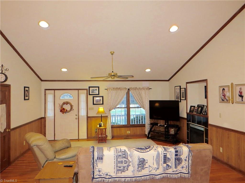 640 Moir Mill Road Eden, NC 27288 - Photo 4 of 19 Living Room has gorgeous hardwood floors and fireplace with gas logs.