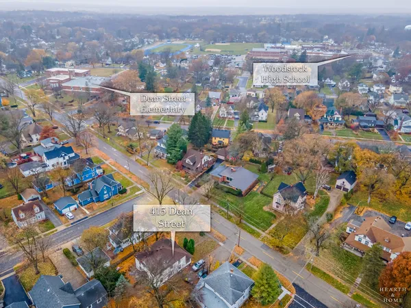 an aerial view of multiple house