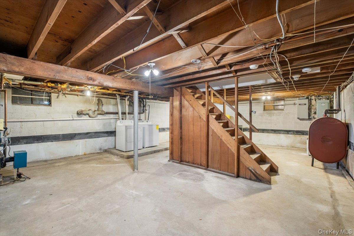 496 Granite Springs Road Yorktown Heights, NY 10598 - Photo 33 of 43 a view of an empty room with wooden roof