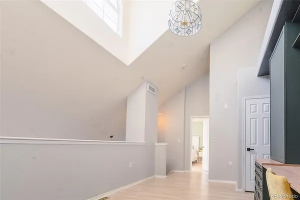 a view of a hallway with entryway