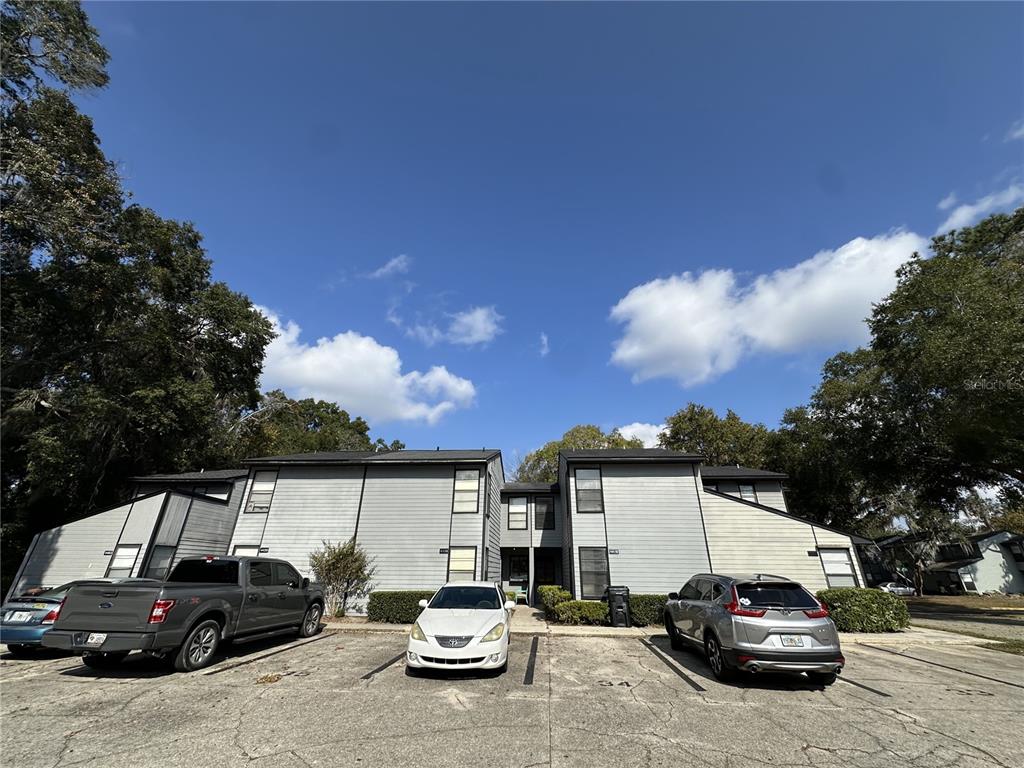 a car parked in front of a house