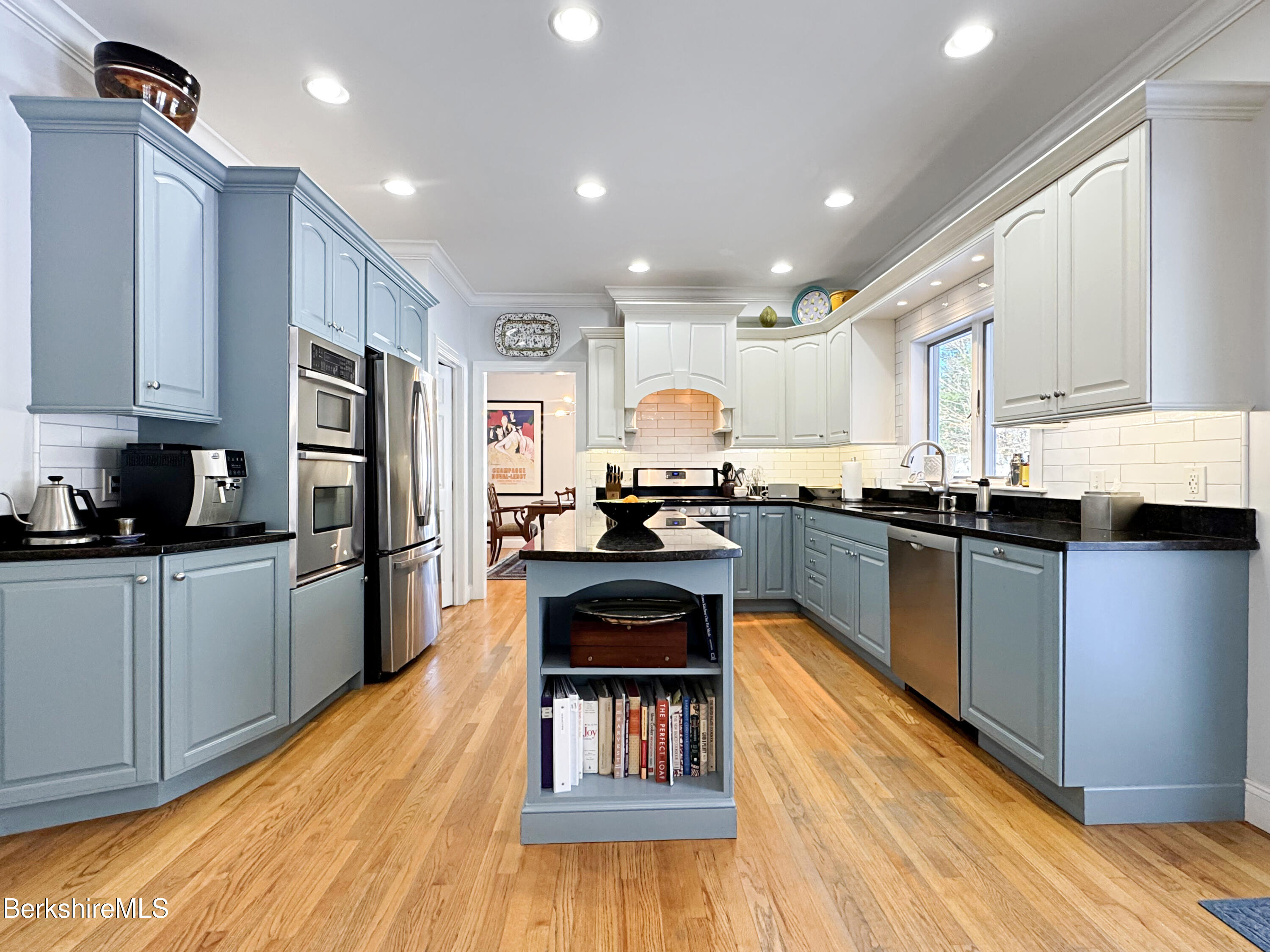 5 Eastbrook Lane Pittsfield, MA 01201 - Photo 14 of 43 a kitchen with granite countertop stainless steel appliances and wooden cabinets