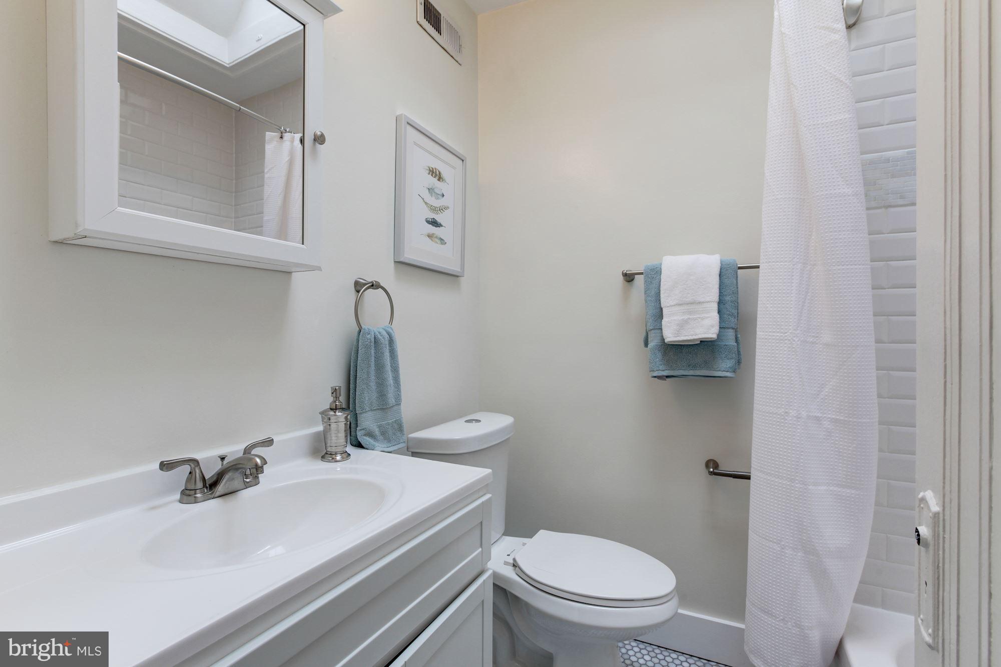 3523 S Street Northwest Washington, DC 20007 - Photo 9 of 15 a bathroom with a sink a toilet and mirror
