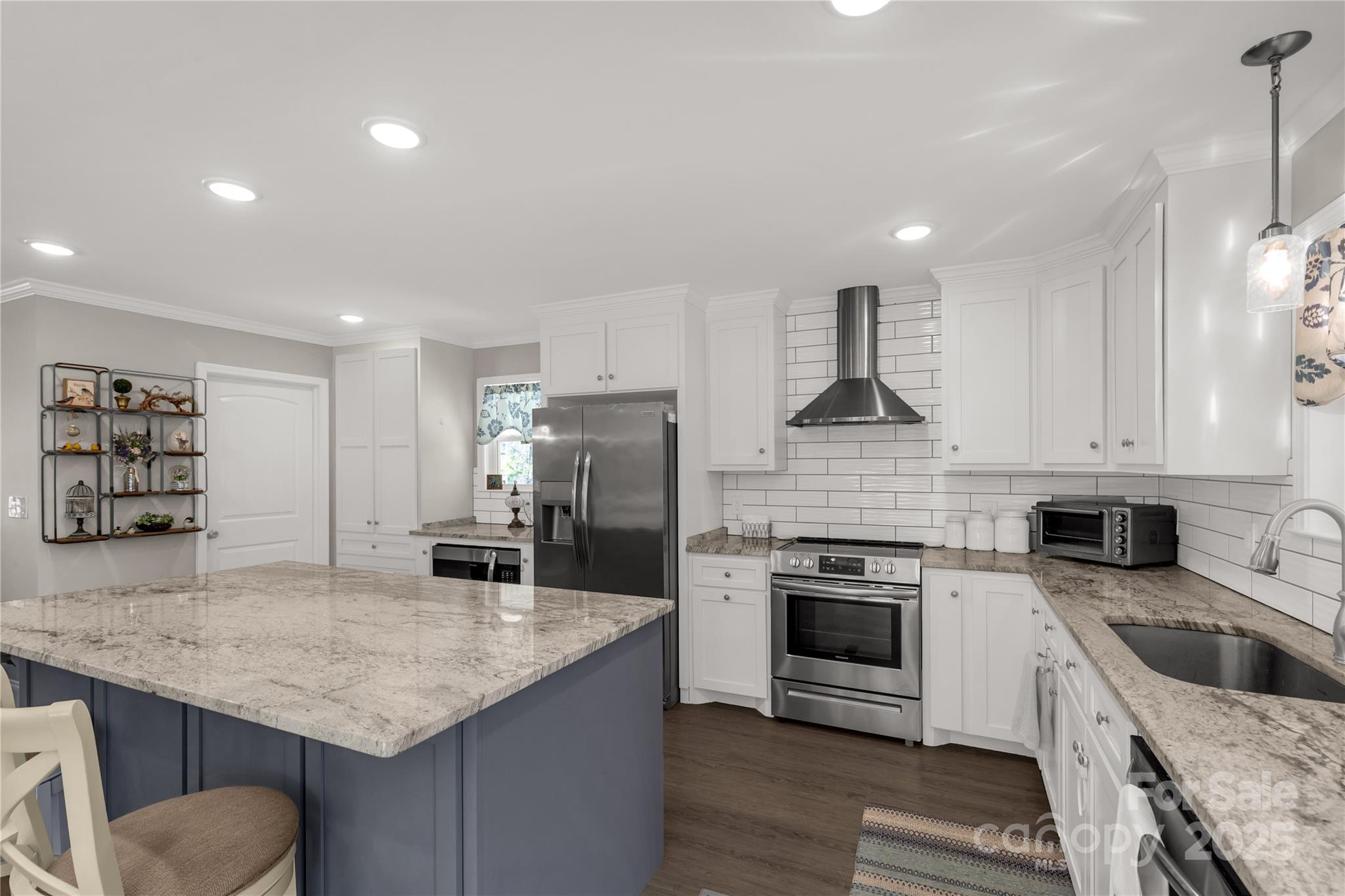 2925 Anderson Burgess Road Sharon, SC 29742 - Photo 8 of 45 a kitchen with stainless steel appliances granite countertop a sink stove and refrigerator