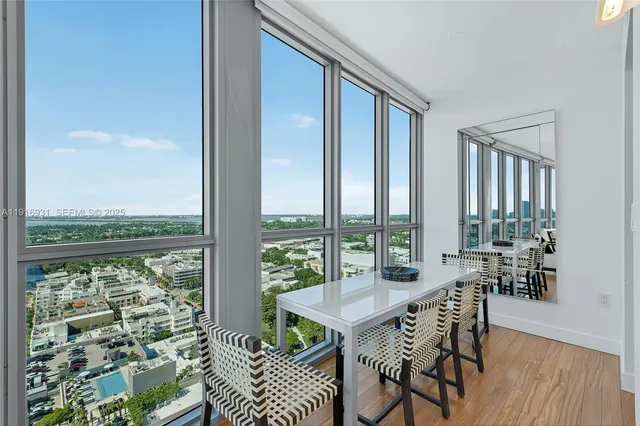 a view of an ocean and beach