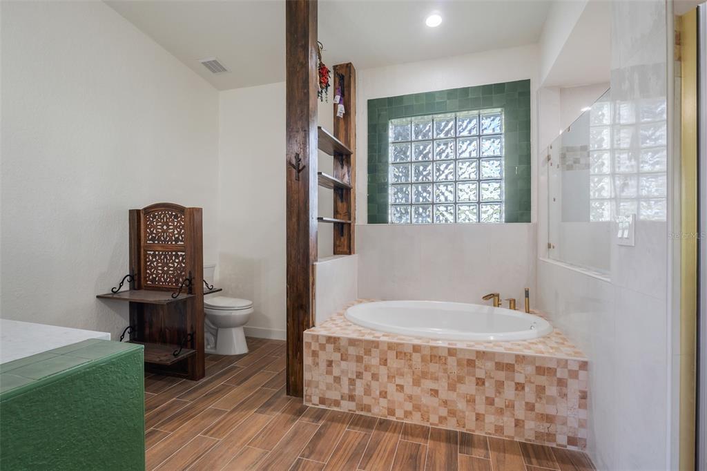 13832 South Bay Lake Road Groveland, FL 34736 - Photo 7 of 55 a bathroom with a sink a toilet and a bathtub
