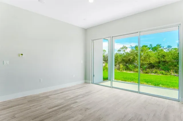 an empty room with a window