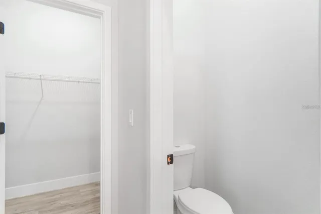 a view of small space with empty racks