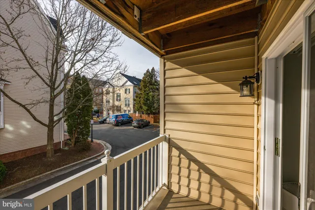 a view of street from balcony