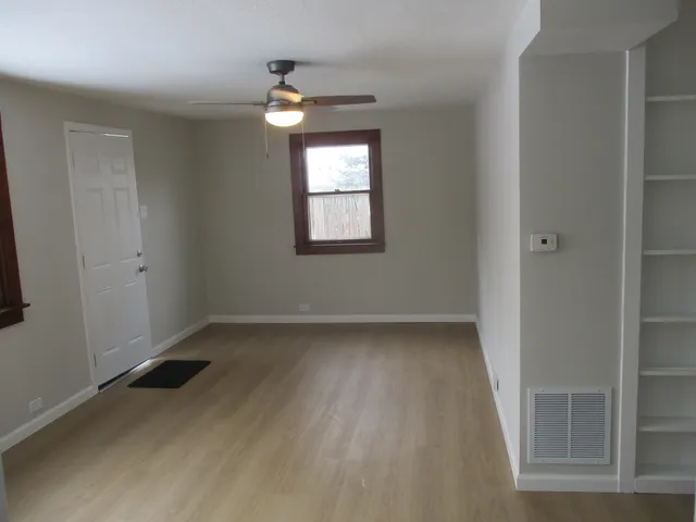 an empty room with a window