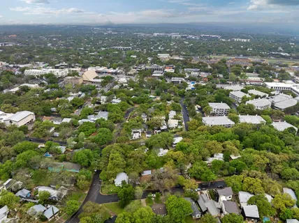 an aerial view of multiple house