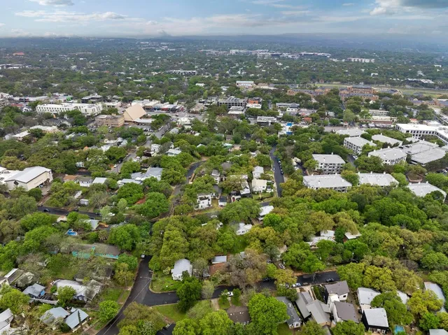 an aerial view of multiple house