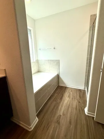 a view of wooden floor in a room