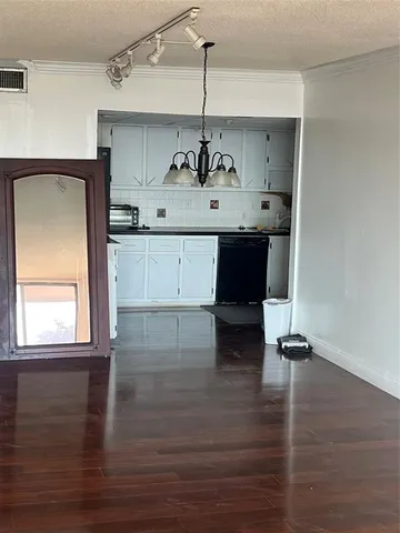 a view of a balcony with an outdoor space