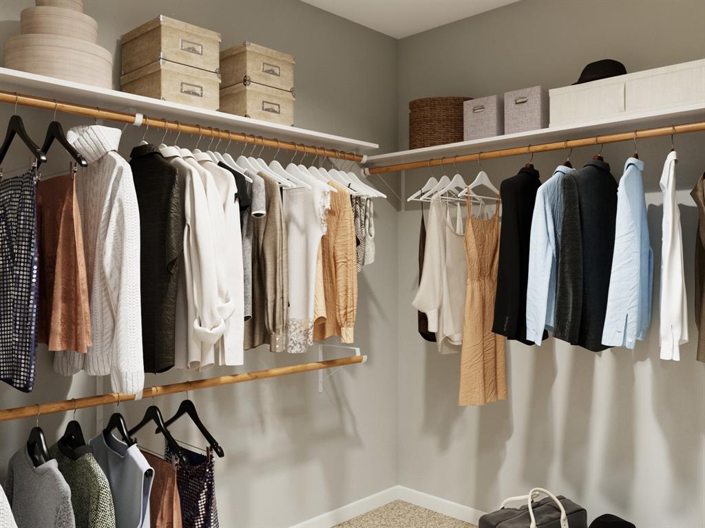 5025 Wellborn Road Crowley, TX 76036 - Photo 30 of 38 a view of walk in closet with clothes and shoes