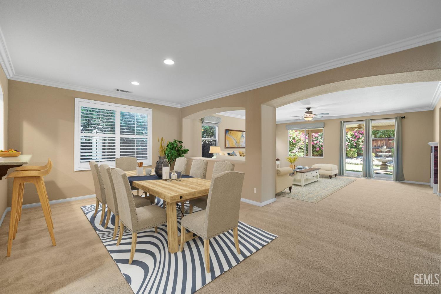 Undisclosed Address Bakersfield, CA 93306 - Photo 4 of 36 a view of a dining room with furniture window and outside view