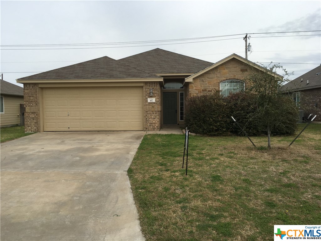a front view of a house