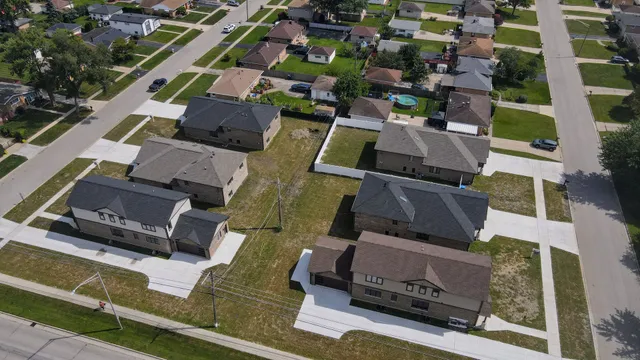an aerial view of a houses